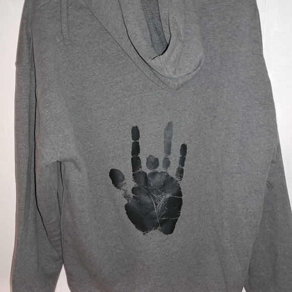 Jerry Garcia Grateful Dead Handprint Zip Hoodie - Picture 4 of 5